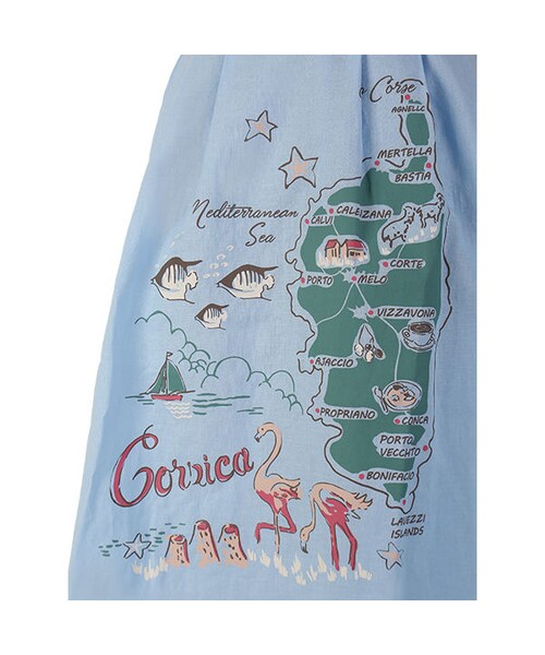 F i.n.t（フィント）の「コルシカ島MAPプリントスカート/F i.n.t（スカート・レディース・その他）」の4枚目の写真