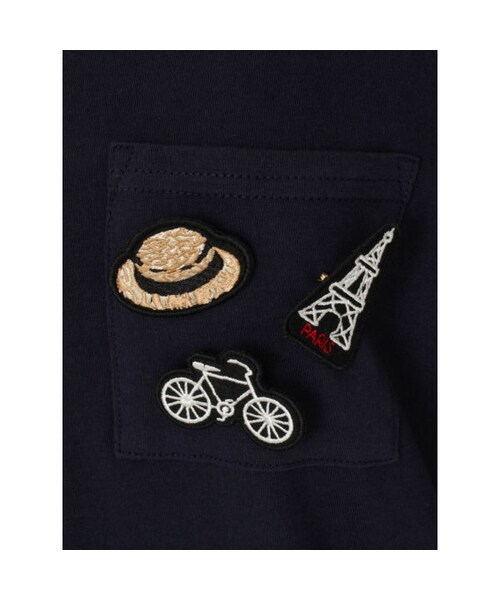 F i.n.t（フィント）の「パリブローチ付きポケT/F i.n.t（Tシャツ/カットソー・レディース・その他）」の4枚目の写真