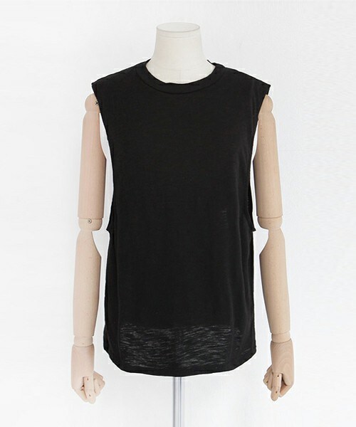 DHOLIC（ディーホリック）の「ブラトップレイヤードスリーブレス（タンクトップ・レディース・ダークレッド/ブラック/カーキ/ホワイト/ベージュ・FREE）」の4枚目の写真