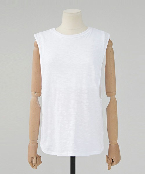 DHOLIC（ディーホリック）の「ブラトップレイヤードスリーブレス（タンクトップ・レディース・ダークレッド/ブラック/カーキ/ホワイト/ベージュ・FREE）」の3枚目の写真