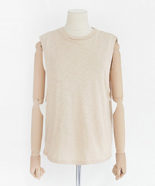 DHOLIC（ディーホリック）の「ブラトップレイヤードスリーブレス（タンクトップ・レディース・ダークレッド/ブラック/カーキ/ホワイト/ベージュ・FREE）」の5枚目の写真