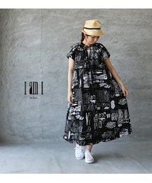 I am I  | I am I (アイアムアイ) Bakery Case ギャザーワンピース(ワンピース)