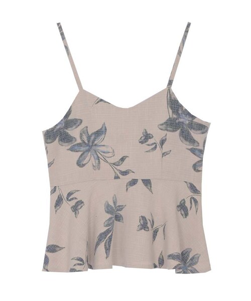 dazzlin（ダズリン）の「【se】リネンライクリゾートキャミソール（トップス・レディース・オフホワイト/ネイビー/ベージュ）」の2枚目の写真