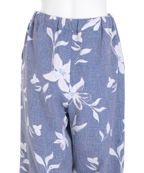 dazzlin（ダズリン）の「【se】リネンライクリゾートワイドパンツ（パンツ・レディース・オフホワイト/ネイビー/ベージュ）」の8枚目の写真