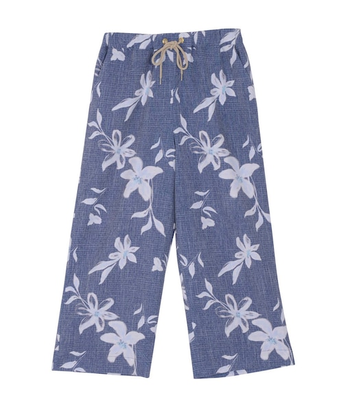 dazzlin（ダズリン）の「【se】リネンライクリゾートワイドパンツ（パンツ・レディース・オフホワイト/ネイビー/ベージュ）」の3枚目の写真