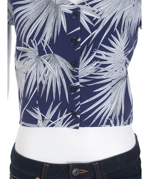 EMODA（エモダ）の「ORIENTAL OVERLEAF 2WAYトップ（トップス・レディース・ホワイト/ブラック/ピンク/ネイビー・S/M）」の14枚目の写真