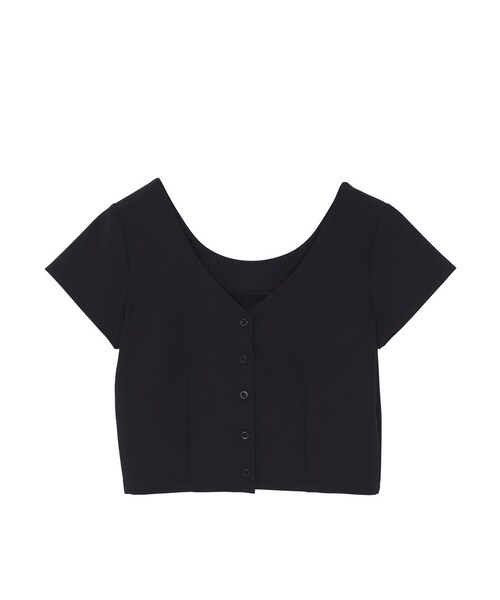 EMODA（エモダ）の「ORIENTAL OVERLEAF 2WAYトップ（トップス・レディース・ホワイト/ブラック/ピンク/ネイビー・S/M）」の2枚目の写真