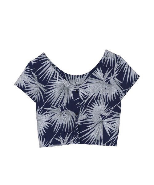 EMODA（エモダ）の「ORIENTAL OVERLEAF 2WAYトップ（トップス・レディース・ホワイト/ブラック/ピンク/ネイビー・S/M）」の4枚目の写真