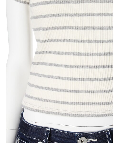 GYDA（ジェイダ）の「2WAYバインダーTシャツ（トップス・レディース・オフホワイト/ブラック/ピンク/ミックス/ダークミックス・F）」の18枚目の写真