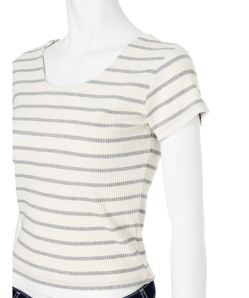 GYDA（ジェイダ）の「2WAYバインダーTシャツ（トップス・レディース・オフホワイト/ブラック/ピンク/ミックス/ダークミックス・F）」の16枚目の写真