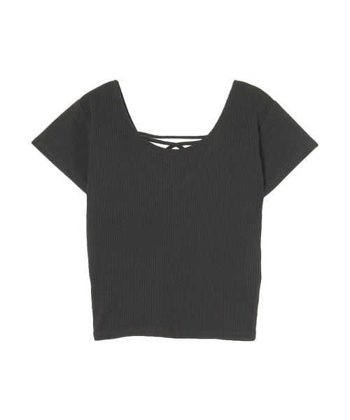 GYDA（ジェイダ）の「2WAYバインダーTシャツ（トップス・レディース・オフホワイト/ブラック/ピンク/ミックス/ダークミックス・F）」の2枚目の写真