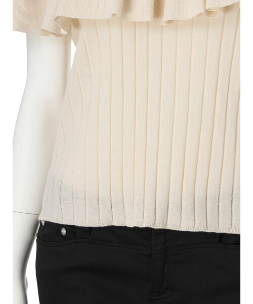 MERCURYDUO(マーキュリーデュオ)の「【DUO】 オフショルラッフルトップス(トップス・レディース・オフホワイト/ベビーピンク/ネイビー・F)」の15枚目の写真