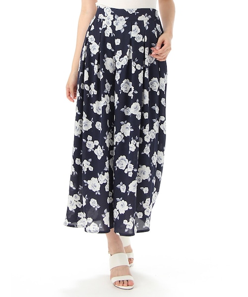 Honeys（ハニーズ）の「ワイドパンツ（パンツ・スキニー・レディース・ホワイト/オフストライプ/コンストライプ/カーキ/コン花柄/オフ花柄・Ｍ/Ｌ）」の6枚目の写真