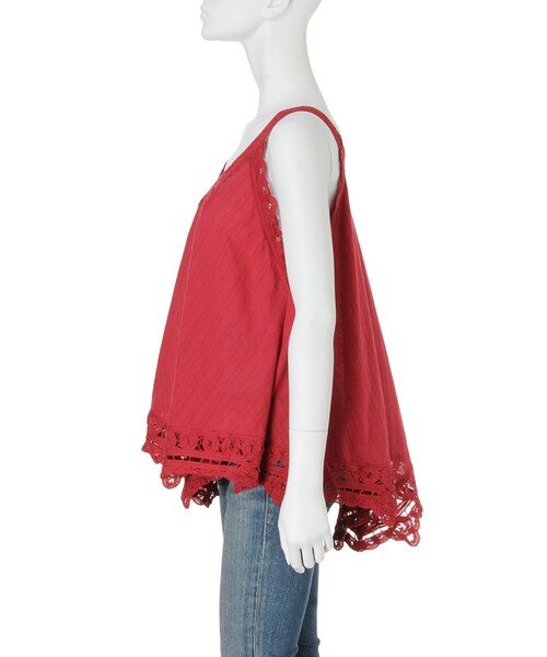 Ungrid（アングリッド）の「バテンレースコンビキャミ（トップス・レディース・オフホワイト/レッド/ブルー・F）」の9枚目の写真