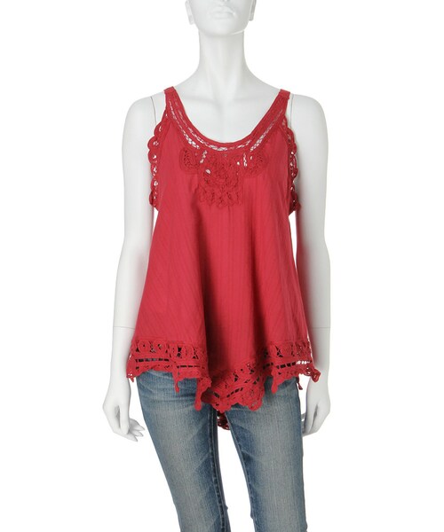 Ungrid（アングリッド）の「バテンレースコンビキャミ（トップス・レディース・オフホワイト/レッド/ブルー・F）」の8枚目の写真