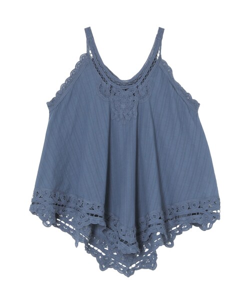 Ungrid（アングリッド）の「バテンレースコンビキャミ（トップス・レディース・オフホワイト/レッド/ブルー・F）」の2枚目の写真