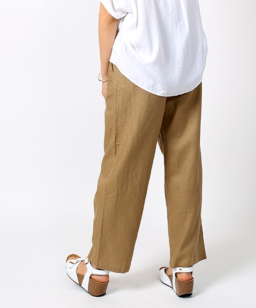 FREAK'S STORE（フリークスストア）の「リネンハイウェストワイドパンツ（パンツ・メンズ・ベージュ/ブルーグリーン/ネイビー・S/M）」の5枚目の写真