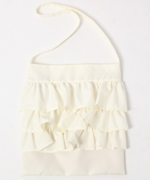 Heather（ヘザー）の「フリルショルダー（バッグ・アイボリー/ブラック/ピンク・ONE SIZE）」の5枚目の写真