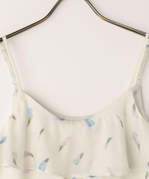 RAY CASSIN（レイカズン）の「フェザー柄オーバーキャミソール（トップス・レディース・ネイビー/ピンク/オフシロ・FREE）」の5枚目の写真