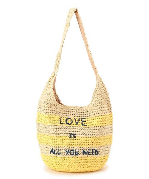 RAY CASSIN(レイカズン)の「ボーダーくり手トートバッグ(バッグ・レディース・サックス/ネイビー/ピンク/イエロー・FREE)」の2枚目の写真