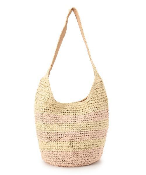 RAY CASSIN(レイカズン)の「ボーダーくり手トートバッグ(バッグ・レディース・サックス/ネイビー/ピンク/イエロー・FREE)」の7枚目の写真