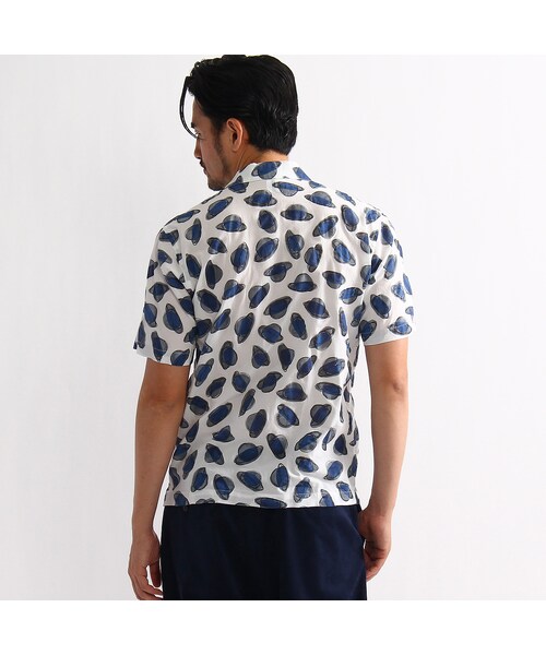 TAKEO KIKUCHI（タケオキクチ）の「リップルボーダーシャツ（トップス・メンズ・ブルー系(194)/ホワイト(101)・M/L/LL）」の7枚目の写真