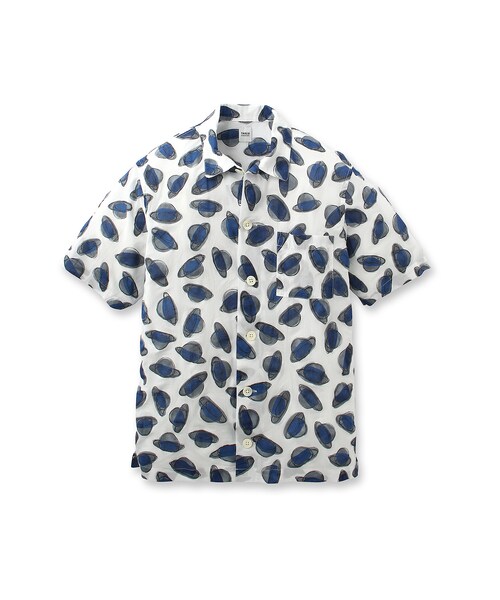 TAKEO KIKUCHI（タケオキクチ）の「リップルボーダーシャツ（トップス・メンズ・ブルー系(194)/ホワイト(101)・M/L/LL）」の3枚目の写真