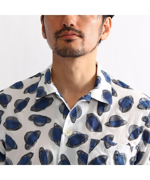 TAKEO KIKUCHI（タケオキクチ）の「リップルボーダーシャツ（トップス・メンズ・ブルー系(194)/ホワイト(101)・M/L/LL）」の8枚目の写真