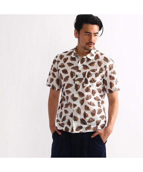 TAKEO KIKUCHI（タケオキクチ）の「リップルボーダーシャツ（トップス・メンズ・ブルー系(194)/ホワイト(101)・M/L/LL）」の2枚目の写真