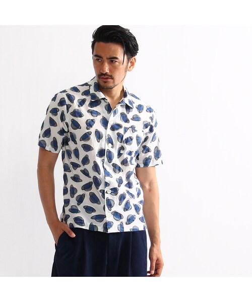 TAKEO KIKUCHI（タケオキクチ）の「リップルボーダーシャツ（トップス・メンズ・ブルー系(194)/ホワイト(101)・M/L/LL）」の11枚目の写真