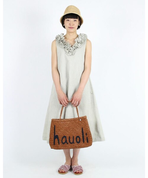 45R（フォーティファイブアール）の「スタンプレザーかごバッグ