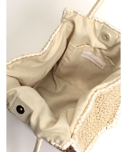 31 Sons de mode（トランテアン　ソン　ドゥ　モード）の「★新作★配色かごバッグ（バッグ・レディース・ベージュ/ブラック・フリー）」の10枚目の写真