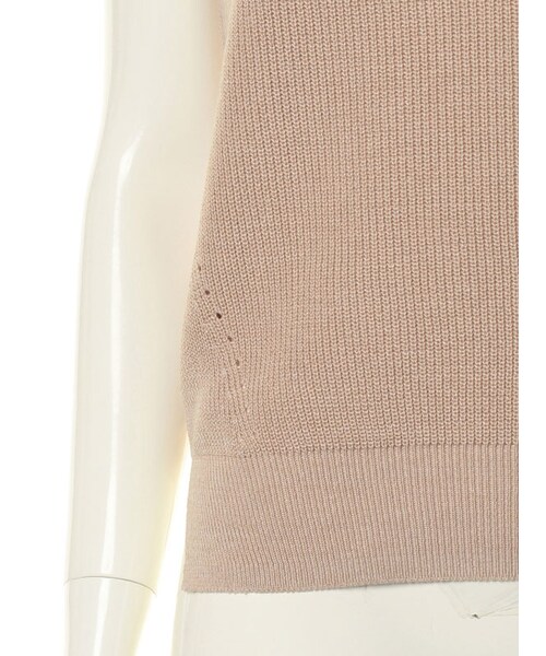 31 Sons de mode（トランテアン　ソン　ドゥ　モード）の「★新作★１２Ｇ畦ラメ混ノースリプルオーバー（トップス・レディース・ネイビー/ピンク/オフホワイト・36/38）」の9枚目の写真