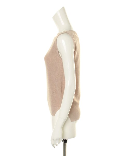 31 Sons de mode（トランテアン　ソン　ドゥ　モード）の「★新作★１２Ｇ畦ラメ混ノースリプルオーバー（トップス・レディース・ネイビー/ピンク/オフホワイト・36/38）」の6枚目の写真