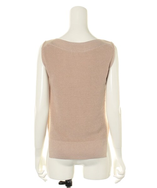 31 Sons de mode（トランテアン　ソン　ドゥ　モード）の「★新作★１２Ｇ畦ラメ混ノースリプルオーバー（トップス・レディース・ネイビー/ピンク/オフホワイト・36/38）」の7枚目の写真