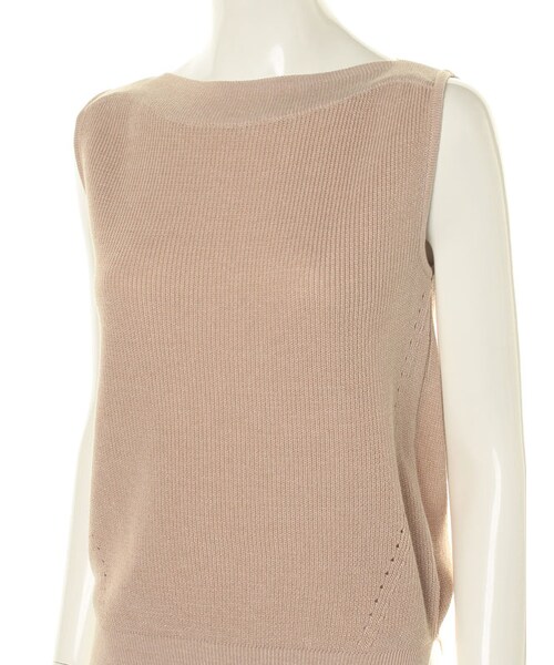 31 Sons de mode（トランテアン　ソン　ドゥ　モード）の「★新作★１２Ｇ畦ラメ混ノースリプルオーバー（トップス・レディース・ネイビー/ピンク/オフホワイト・36/38）」の8枚目の写真