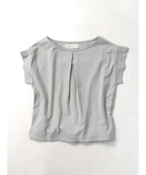 31 Sons de mode（トランテアン　ソン　ドゥ　モード）の「★新作★シルケット天竺袖タックＦＳＰ（トップス・レディース・オフホワイト/ライトグリーン/ネイビー・36）」の2枚目の写真