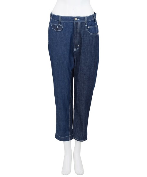 Ne-net（ネネット）の「チノデニムコンビ / パンツ（パンツ・レディース・light blue/navy・01/02）」の6枚目の写真