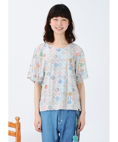 Ne-net（ネネット）の「ヨーヨープリント / Tシャツ（トップス・レディース・black・02）」の8枚目の写真