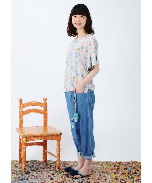 Ne-net（ネネット）の「ヨーヨープリント / Tシャツ（トップス・レディース・black・02）」の9枚目の写真