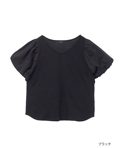 w closet（ダブルクローゼット）の「バルーン袖プルオーバー（トップス・レディース・オフホワイト/ピンク/ブラック/オフホワイト×ブラック/ラベンダー×アイボリー・FREE）」の4枚目の写真