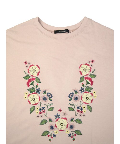 w closet（ダブルクローゼット）の「刺繍入りロングプルオーバー（トップス・レディース・Sグレー/ラベンダー/スミクロ・FREE）」の7枚目の写真