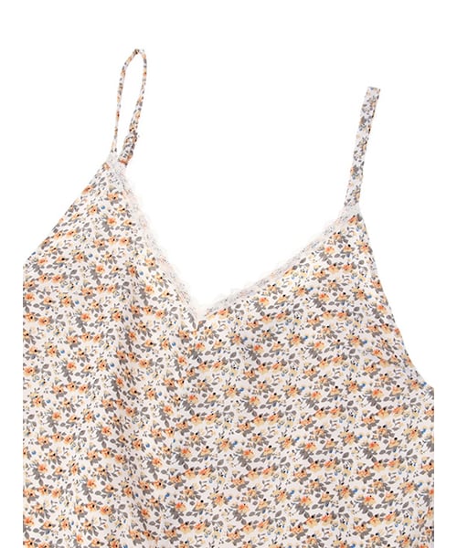 w closet（ダブルクローゼット）の「小花柄オールインワン（オールインワン・サロペット・レディース・オフホワイト/ブラック・FREE）」の6枚目の写真