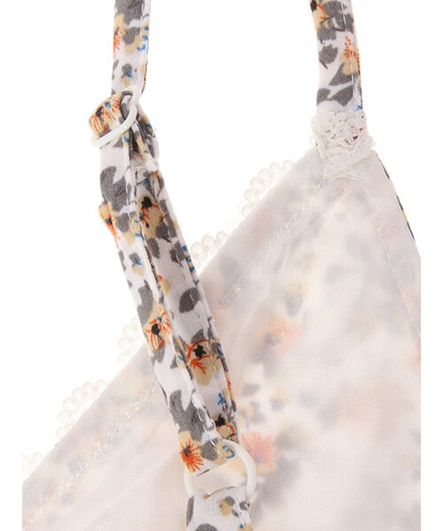 w closet（ダブルクローゼット）の「小花柄オールインワン（オールインワン・サロペット・レディース・オフホワイト/ブラック・FREE）」の8枚目の写真