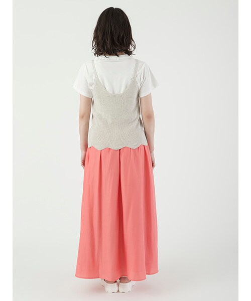 w closet（ダブルクローゼット）の「サテンロングスカート（スカート・レディース・グレー/ピンク/カーキ・FREE）」の6枚目の写真