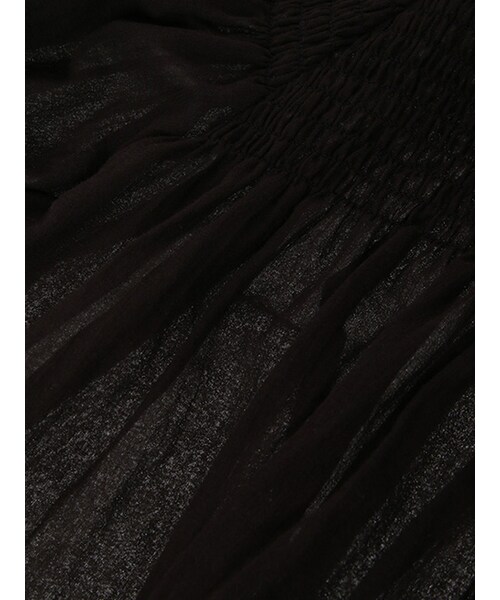 w closet(ダブルクローゼット)の「リボン付きシャーリングブラウス(トップス・レディース・オフホワイト/レンガ/スミクロ・FREE)」の10枚目の写真