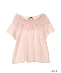 w closet | 2wayシャーリングブラウス(トップス)