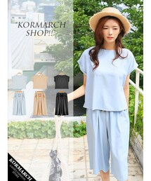 KORMARCH | ブラウス＆パンツセットアップ(つなぎ/オールインワン)