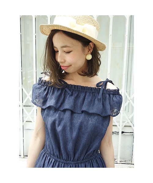 F i.n.t（フィント）の「フラワーオパールオフショルワンピース/F i.n.t（ワンピース・レディース・その他）」の4枚目の写真