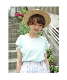 F i.n.t | スカラップフリル袖T/F i.n.t(Tシャツ/カットソー)